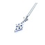 Pendant Dangle W/Chain .04ctw Round Diamonds .96ctw Tanzanite 24x10mm 14kw 18" 225011256