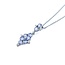 Pendant Dangle W/Chain .04ctw Round Diamonds .96ctw Tanzanite 24x10mm 14kw 18" 225011256