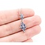 Pendant Dangle W/Chain .04ctw Round Diamonds .96ctw Tanzanite 24x10mm 14kw 18" 225011256