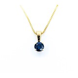  Pendant Solitaire W/Chain .50ctw Sapphire 11x4.5mm 14ky 18" 225011258