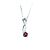 Pendant Dangle Twist W/Chain .20ct Ruby 18x4mm 14kw 18" 225011255