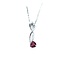 Pendant Dangle Twist W/Chain .20ct Ruby 18x4mm 14kw 18" 225011255