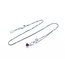 Pendant Dangle Twist W/Chain .20ct Ruby 18x4mm 14kw 18" 225011255