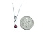 Pendant Dangle Twist W/Chain .20ct Ruby 18x4mm 14kw 18" 225011255