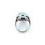 Ring Wave .50ctw Round Diamond 10ct Turquoise 18kw 22.5mm Sz5 10.1g 225010031