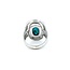 Ring Wave .50ctw Round Diamond 10ct Turquoise 18kw 22.5mm Sz5 10.1g 225010031
