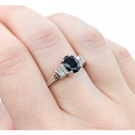 Ring .20ctw Baguette Diamonds 1.60ct Sapphire 10kw sz10 225010167