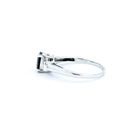 Ring .20ctw Baguette Diamonds 1.60ct Sapphire 10kw sz10 225010167