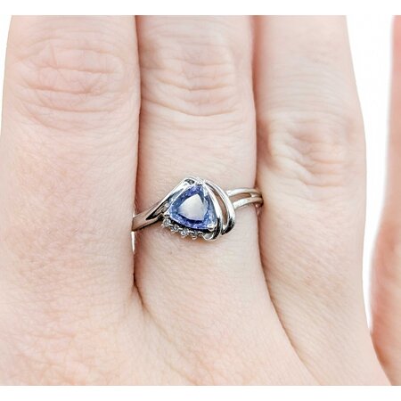 Ring .01ctw Single Cut Diamonds .70ct Tanzanite 10kw sz9 225010169