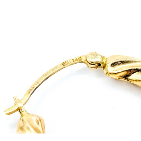 Earrings Basket Hoop 14ky 32x28mm 3.6g 125010005