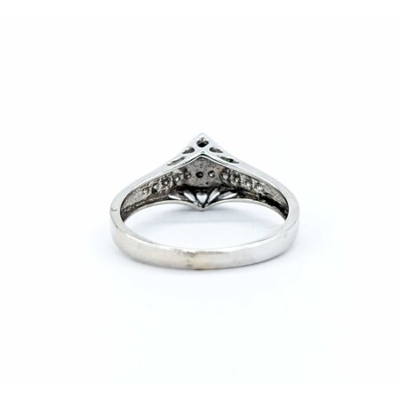 Ring .05ctw Single Cut Diamonds .32ct Sapphire 10kw sz7 225010168