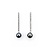 Earrings Dangle .40ctw Round Diamonds Friction Back 9.4mm Tahitian Pearl 48x9.4mm 14kw 225014159