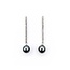 Earrings Dangle .40ctw Round Diamonds Friction Back 9.4mm Tahitian Pearl 48x9.4mm 14kw 225014159