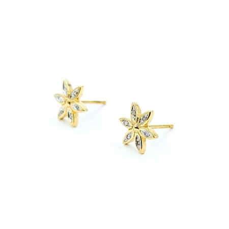 Earrings/Jackets .25ctw Round Diamonds Friction Back 36x10.5mm 14ky 225014010