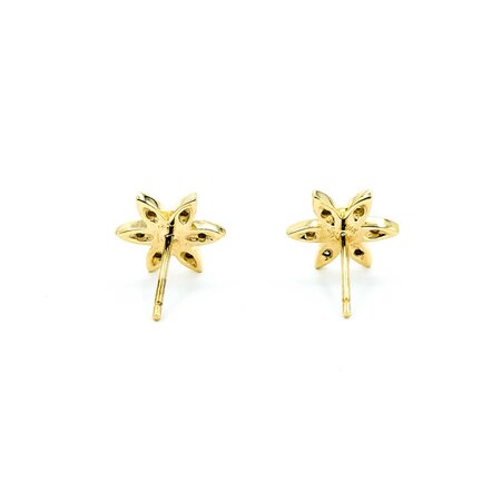 Earrings/Jackets .25ctw Round Diamonds Friction Back 36x10.5mm 14ky 225014010