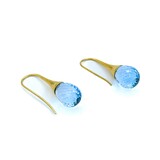  Earings Dangle French Hook 13x10 Topaz 30x10mm 18ky 225014158