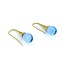 Earings Dangle French Hook 13x10 Topaz 30x10mm 18ky 225014158