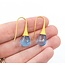 Earings Dangle French Hook 13x10 Topaz 30x10mm 18ky 225014158