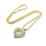 Pendant Heart W/Rope Chain 1.50ctw Round Diamond 14ky 30x24.5mm 16" 16.3g 225010028