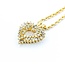 Pendant Heart W/Rope Chain 1.50ctw Round Diamond 14ky 30x24.5mm 16" 16.3g 225010028