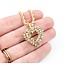 Pendant Heart W/Rope Chain 1.50ctw Round Diamond 14ky 30x24.5mm 16" 16.3g 225010028