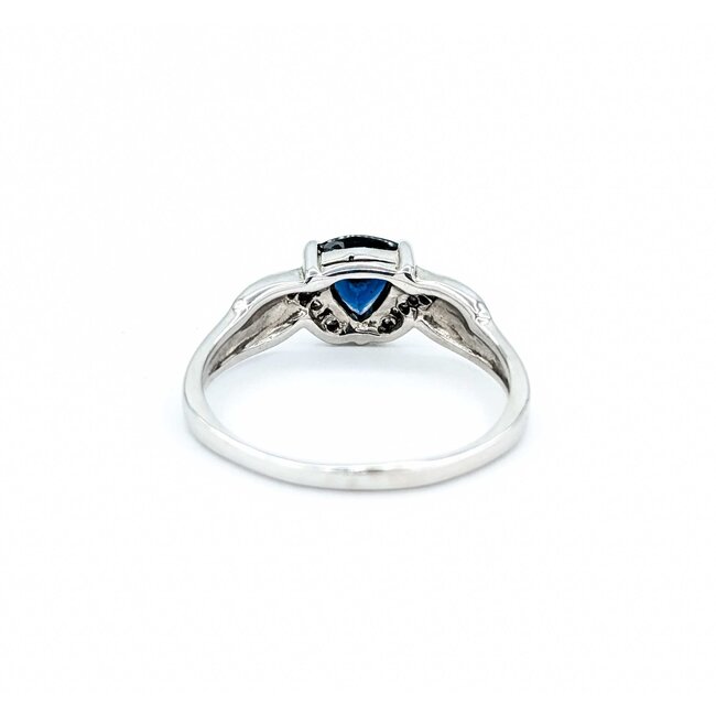 Ring .03ctw Single Cut Diamond .95ct Sapphire 10ky sz9 225010166