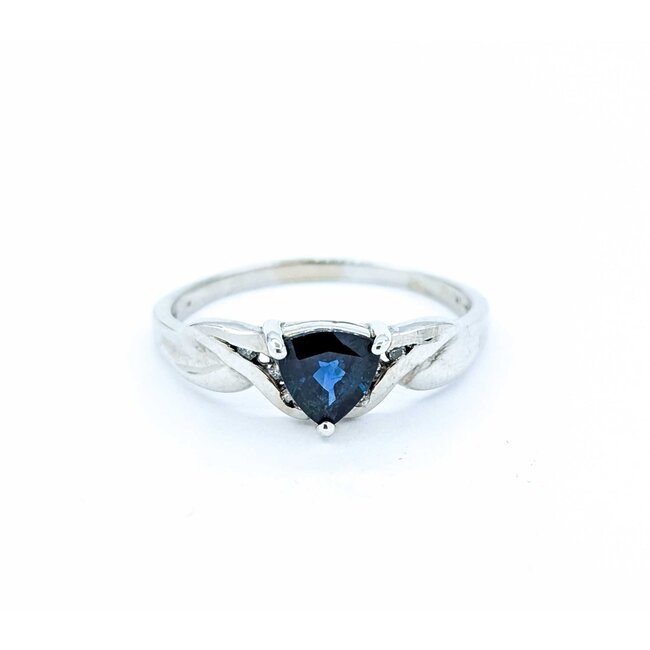 Ring .03ctw Single Cut Diamond .95ct Sapphire 10ky sz9 225010166