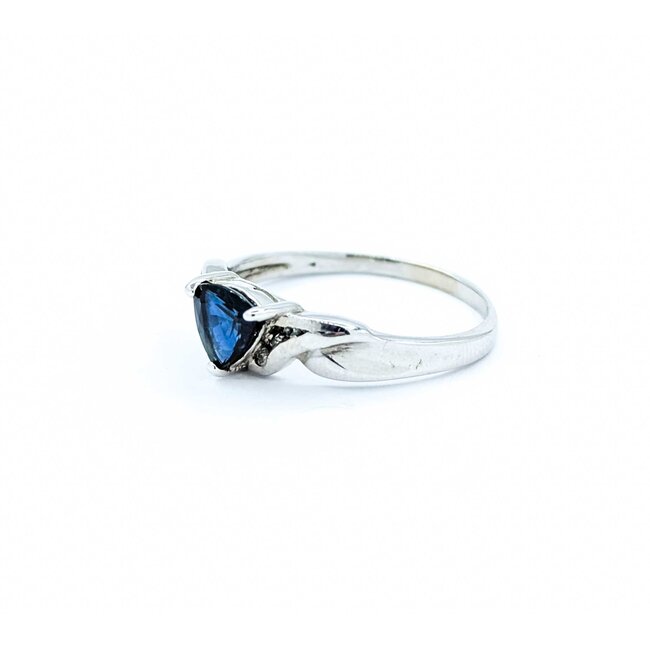 Ring .03ctw Single Cut Diamond .95ct Sapphire 10ky sz9 225010166