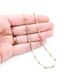  Necklace Tube and Bead 14ktt 17.25" 3mm 225012502