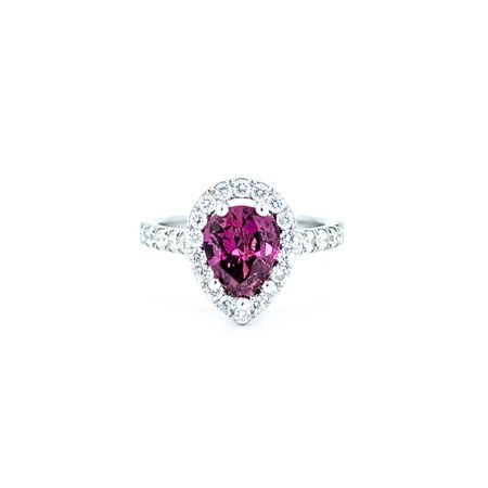 Ring Diamond Halo .64ctw Round Diamonds 1.56ct Ruby 14kw 12x9mm Sz4.25 3.37g 225010057