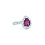 Ring Diamond Halo .64ctw Round Diamonds 1.56ct Ruby 14kw 12x9mm Sz4.25 3.37g 225010057