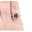 Ring Diamond Halo .64ctw Round Diamonds 1.56ct Ruby 14kw 12x9mm Sz4.25 3.37g 225010057
