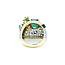 Ring Cocktail Ribbon 1.72ctw Round Diamonds 3.10ct Emerald 1.00ctw Accent Emeralds 18ky .6x1" Sz7 12.19g 225010055