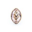 Ring Cocktail Diamond Halo .28ctw Round Diamonds 15ct Pastel Purple Marquise Checkerboad Cut Amethyst 14kr 1.2x.8" Sz5.5 13.93g 225010062