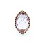 Ring Cocktail Diamond Halo .28ctw Round Diamonds 15ct Pastel Purple Marquise Checkerboad Cut Amethyst 14kr 1.2x.8" Sz5.5 13.93g 225010062