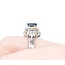 Ring Filigree .11ctw Round Diamonds 1.00ct Sapphire 900pt 11.5x10 Sz6 6.12g 225010072