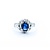 Ring Filigree .11ctw Round Diamonds 1.00ct Sapphire 900pt 11.5x10 Sz6 6.12g 225010072