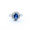 Ring Filigree .11ctw Round Diamonds 1.00ct Sapphire 900pt 11.5x10 Sz6 6.12g 225010072