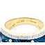 Ring Enamel Turquoise .10ctw Round Diamonds 14ky 12.6mm sz7 7.49g 225010040