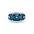 Ring Enamel Turquoise .10ctw Round Diamonds 14ky 12.6mm sz7 7.49g 225010040