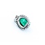 Pendant Drop .30ctw Round Diamonds 4.50ct Cabochon Emerald 900pt .8x.5" 4g 125020004