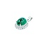 Pendant Drop .30ctw Round Diamonds 4.50ct Cabochon Emerald 900pt .8x.5" 4g 125020004