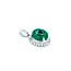Pendant Drop .30ctw Round Diamonds 4.50ct Cabochon Emerald 900pt .8x.5" 4g 125020004