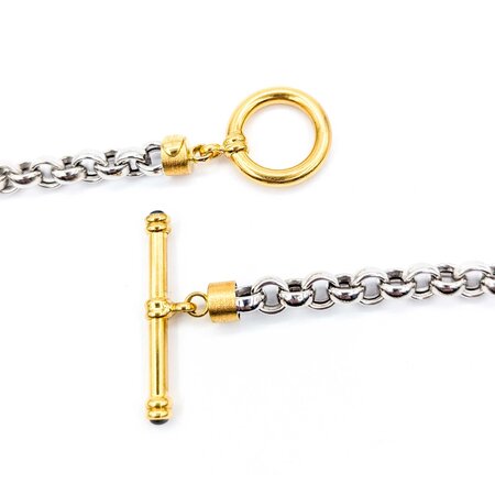 Necklace Rolo Toggle 18ky/Platinum 18" 6mm 28.12g 225012503