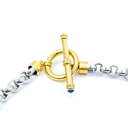 Necklace Rolo Toggle 18ky/Platinum 18" 6mm 28.12g 225012503