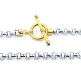  Necklace Rolo Toggle 18ky/Platinum 18" 6mm 28.12g 225012503