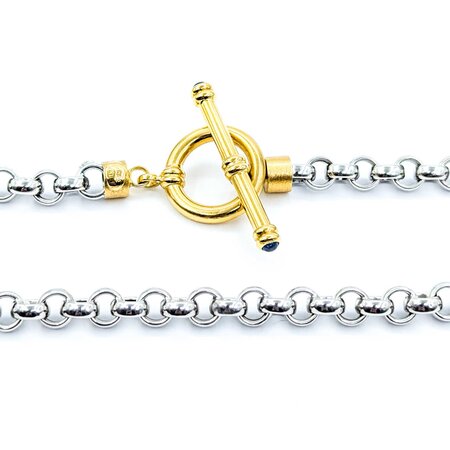 Necklace Rolo Toggle 18ky/Platinum 18" 6mm 28.12g 225012503