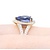 Ring Diamond Halo .35ctw Round Diamonds 4.75ct Blue Tanzanite 14yg .6x.5" Sz9 5.11g 225010058