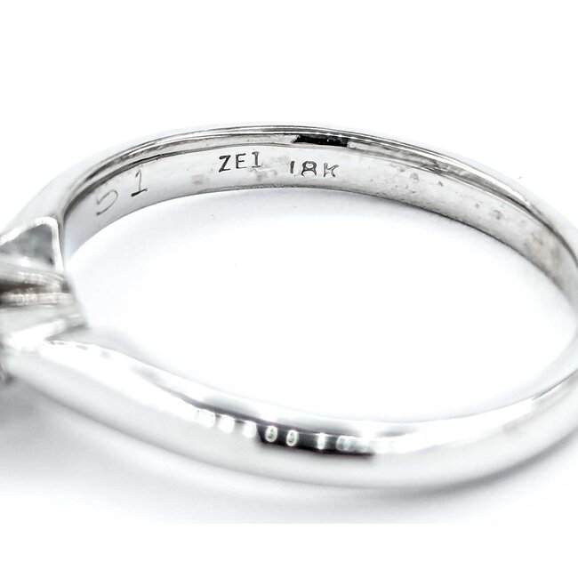 Ring Solitaire .50ct Round Diamond 14kw 5mm Sz4.5 2.1g 225010034