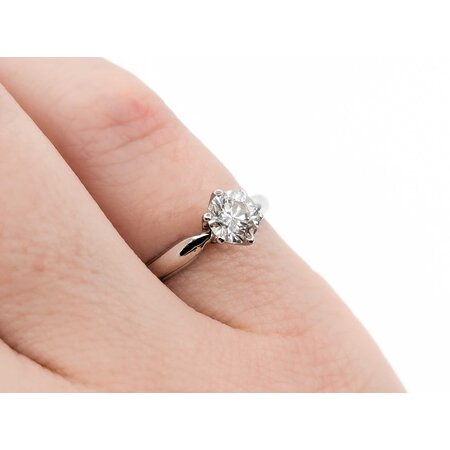 Ring Solitaire .50ct Round Diamond 14kw 5mm Sz4.5 2.1g 225010034